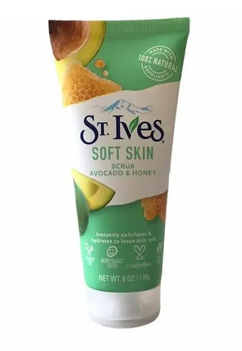 اسکراب لایه بردار پوست سنت ایوز مدل عسل و آووکادو و طالبی حجم 170 میلی لیتر | شفافکننده و تغذیهکننده پوست | اصل از گلاموناشاپ