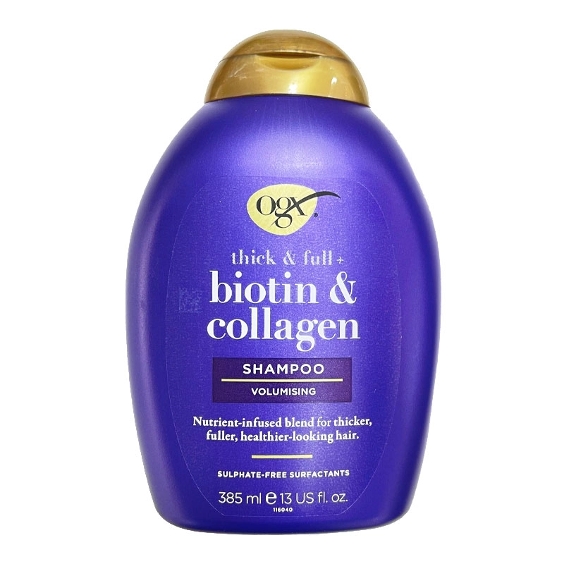 خرید شامپو او جی ایکس OGX مدل Biotin & Collagen حجم 385 میلی لیتر اصل از گلاموناشاپ با ضمانت اصالت کالا