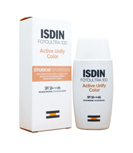 خرید ضد آفتاب اکتیو یونیفای ایزدین رنگی ISDIN Active Unify ضد لک SPF 50 حجم 50 میل اصل از گلاموناشاپ با ضمانت اصالت کالا