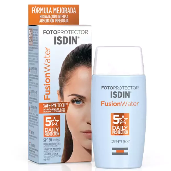 خرید ضد آفتاب فیوژن واتر SPF50 بدون رنگ ایزدین Fotoprotector ISDIN Fusion Water SPF 50 حجم 50 میلی لیتر اصل از گلاموناشاپ با ضمانت اصالت کالا