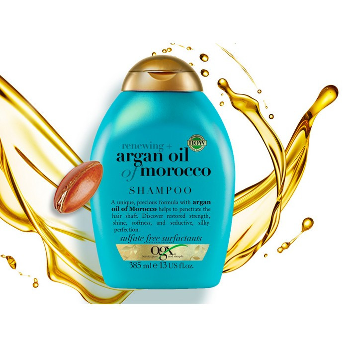 شامپو Argan Oil of Morocco او جی ایکس OGX | تغذیهکننده و تقویتکننده مو | حاوی روغن آرگان مراکشی | اصل از گلاموناشاپ