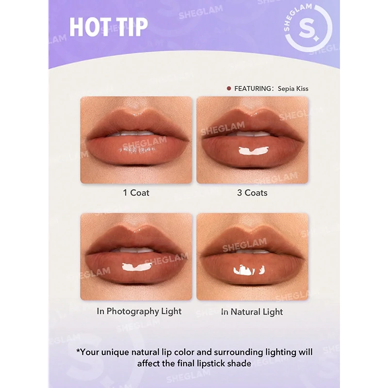 خرید حجم‌دهنده لب شیگلم Sheglam مدل Pout Perfect رنگ Sepia Kiss اصل از گلاموناشاپ با ضمانت اصالت کالا