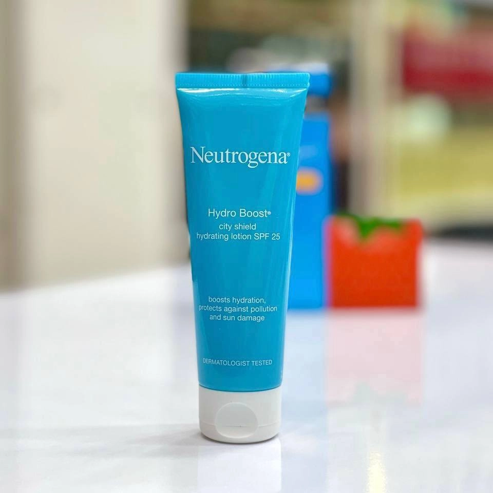 ضد آفتاب و آبرسان نوتروژینا مدل Hydro Boost City Shield SPF 25 | محافظت روزانه + رطوبترسانی عمیق | حجم 50 میلیلیتر | اصل از گلاموناشاپ با ضمانت اصالت کالا