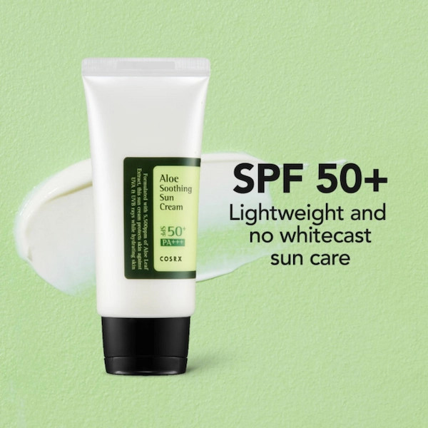 کرم ضد آفتاب کوزارکس SPF50 با عصاره آلوئهورا | آبرسان، سبک و بدون سفیدک | حجم 50 میلیلیتر | اصل از گلاموناشاپ با ضمانت اصالت کالا