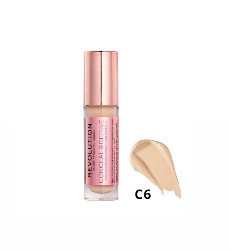 کانسیلر رولوشن مدل Revolution Conceal & Hydrate شماره C6 | کاور بالا، آبرسان و سبک اصل از گلاموناشاپ