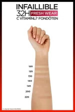 کرم پودر پمپی لورآل INFAILLIBLE مدل Fresh Wear 32H شماره 125 رنگ Golden Rose | ماندگاری 32 ساعته با پوششی طبیعی اصل از گلاموناشاپ با ضمانت اصالت کالا