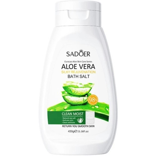 نمک حمام سادور مدل آلوئه ورا | Sadoor Bath Salt Aloe Vera | وزن 430 گرم | تسکیندهنده و آرامشبخش پوست اصل از گلاموناشاپ با ضمانت اصالت کالا