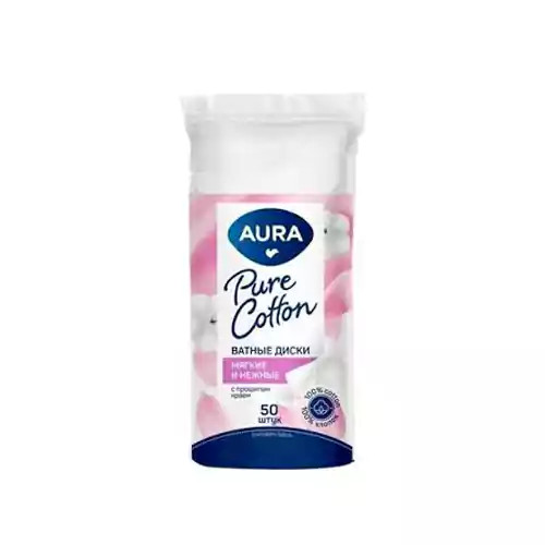 پد پنبهای بهداشتی روسی آرا بیوتی Aura Beauty بسته 50 عددی