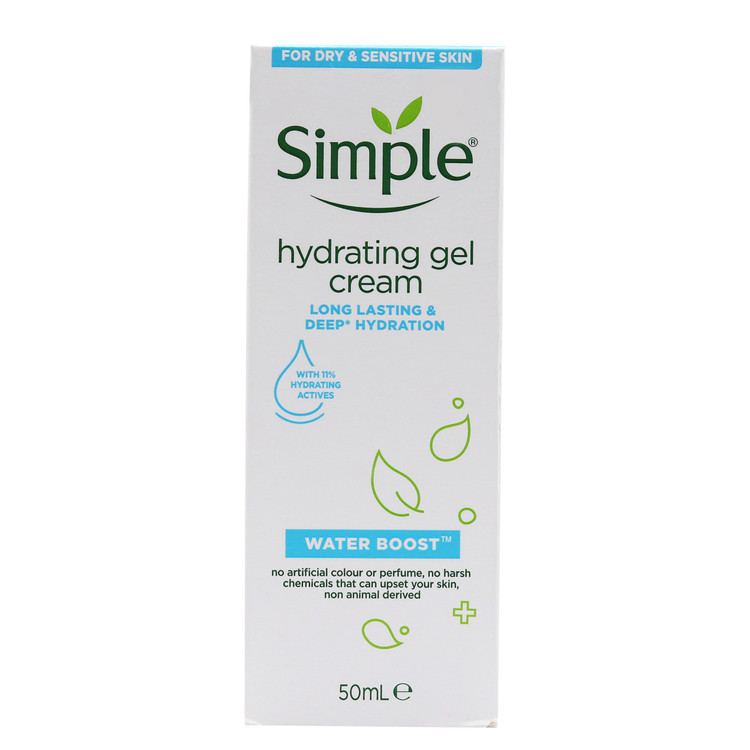 ژل کرم آبرسان و مرطوبکننده سیمپل | بافت سبک و جذب سریع | مناسب انواع پوست | حجم 50 میلیلیتر | اصل از گلاموناشاپ با ضمانت اصالت کالا