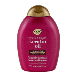 شامپو کراتینه ضد شکنندگی مو او جی ایکس OGX مدل Keratin Oil | تقویتکننده و ضد موخوره | حجم 385 میلی لیتر |