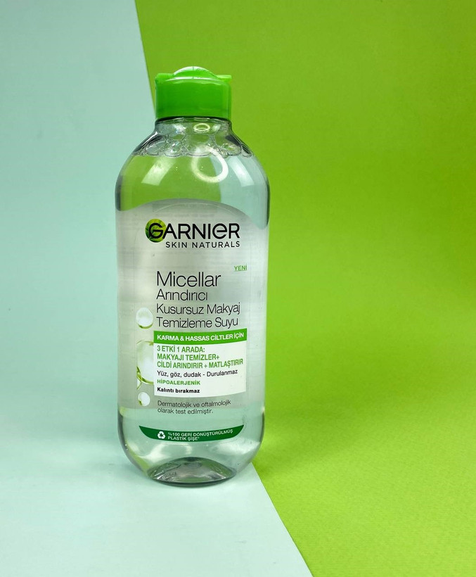 میسلار واتر گارنیر Garnier مخصوص پوست مختلط و حساس | پاککننده آرایش، آلودگی و چربی | حجم 400 میل | اصل از گلاموناشاپ با ضمانت اصالت کالا