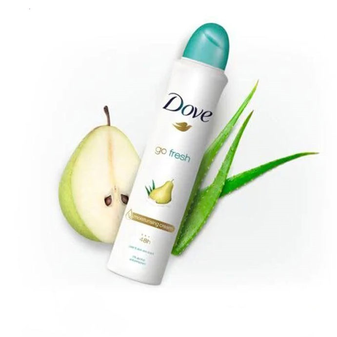 اسپری ضد تعریق داو زنانه با رایحه گلابی و آلوئهورا | طراوتبخش و محافظت ۴۸ ساعته | حجم ۲۵۰ میلیلیتر | اصل از گلاموناشاپ