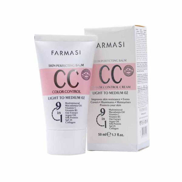 سی سی کرم فارماسی شماره 02 رنگ Light To Medium حجم 50 میل پوششدهی یکدست و مراقبت از پوست | اصل از گلاموناشاپ