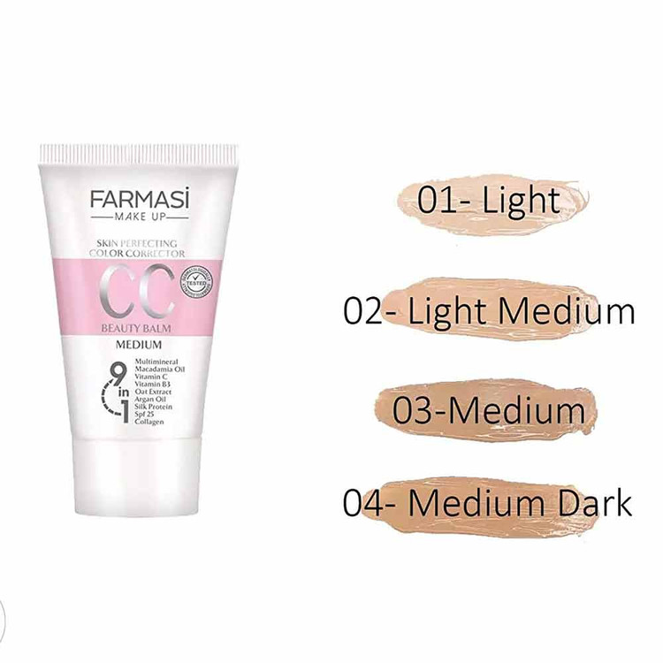 سی سی کرم فارماسی شماره 01 رنگ Light حجم 50 میل پوشش طبیعی و مراقبت از پوست اصل از گلاموناشاپ