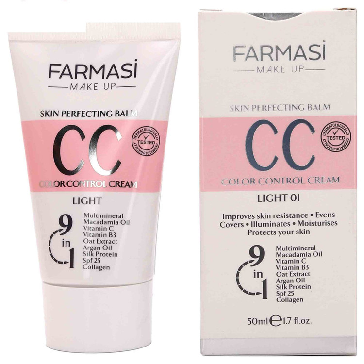 سی سی کرم فارماسی شماره 01 رنگ Light حجم 50 میل پوشش طبیعی و مراقبت از پوست اصل از گلاموناشاپ