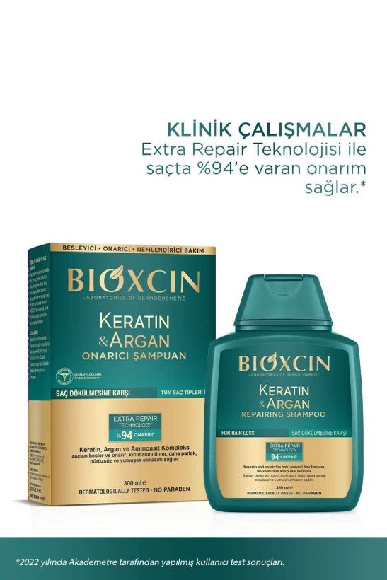 شامپو Bioxin کراتین و آرگان نمای بستهبندی