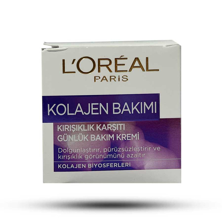 کرم شب کلاژن لورآل – نمای روی بسته