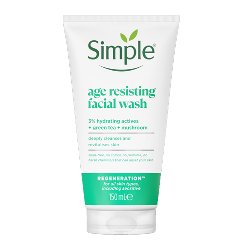 ژل شستشوی صورت ضد پیری چای سبز سیمپل Simple حجم 150 میل