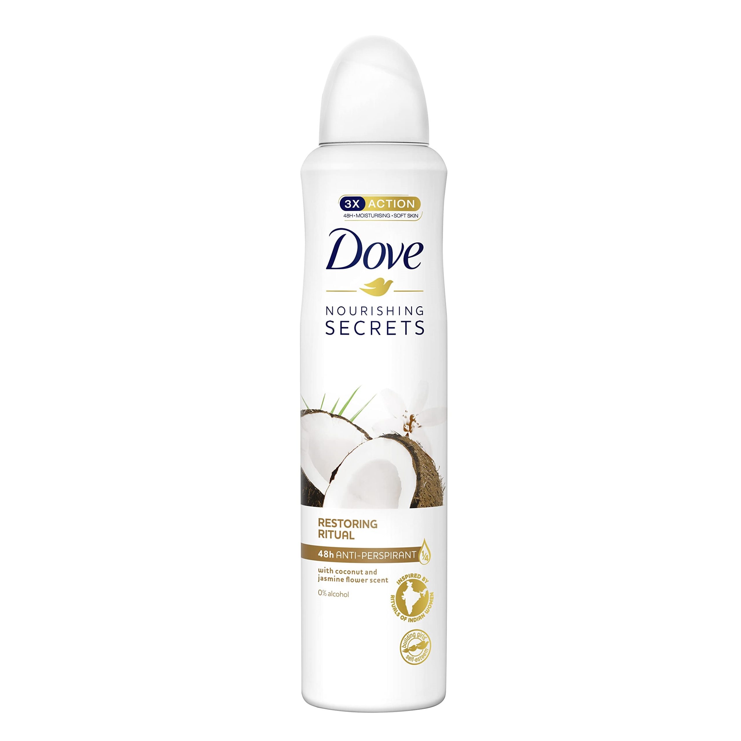 اسپری ضد تعریق زنانه داو با عطر نارگیل و یاسمین