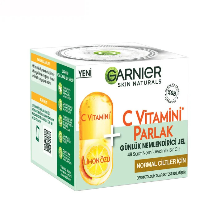ژل آبرسان روشنکننده ویتامین C گارنیر Garnier | کاسهای، مرطوبکننده و شفافکننده پوست | حجم 50 میل