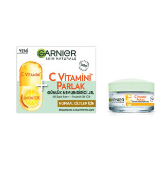 ژل آبرسان روشنکننده ویتامین C گارنیر Garnier | کاسهای، مرطوبکننده و شفافکننده پوست | حجم 50 میل