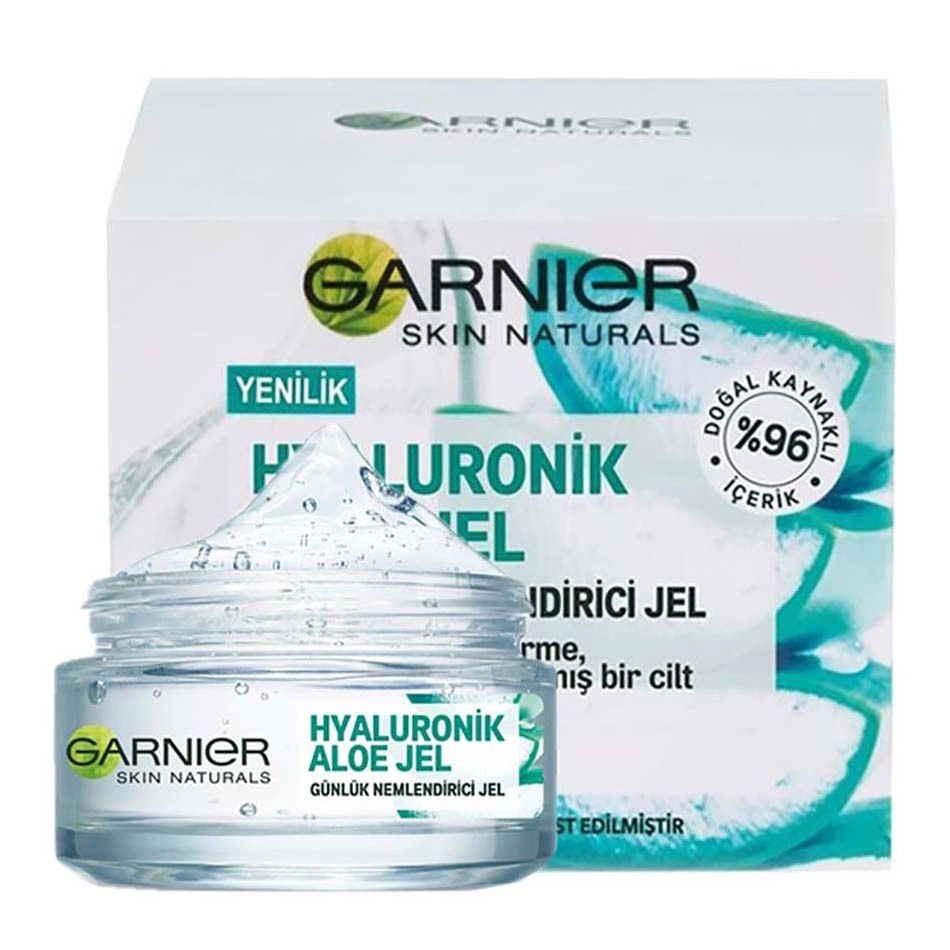 ژل مرطوب‌کننده و آبرسان گارنیر Garnier | حاوی آلوئه‌ورا و هیالورونیک اسید | آبرسانی عمیق روزانه | حجم 50 میل