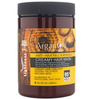 ماسک مو لایتنس Lightness Argan Hair Mask | ترمیمکننده عمیق و تقویتکننده مو بدون سولفات | حجم 1000 میل | گلاموناشاپ