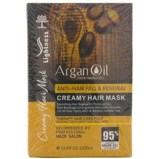 ماسک مو لایتنس Lightness Argan Hair Mask | ترمیمکننده عمیق و تقویتکننده مو بدون سولفات | حجم 1000 میل | گلاموناشاپ