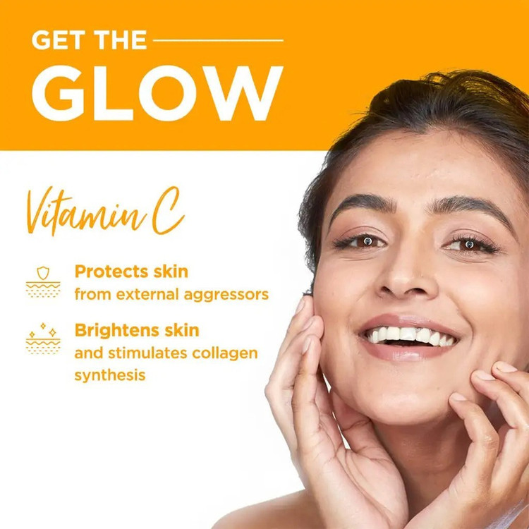 ژل شستشوی صورت سیمپل Simple مدل Glow حاوی ویتامین C | روشنکننده، پاکسازی عمیق و شادابکننده پوست | حجم 150 میل | گلاموناشاپ