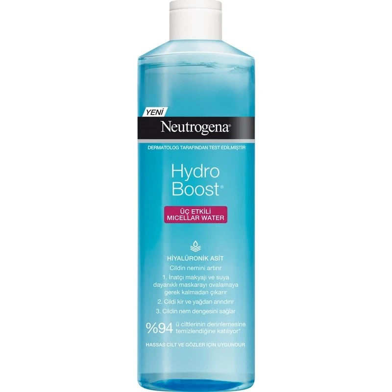 میسلار واتر نوتروژینا Neutrogena مدل Hydro Boost | پاک‌کننده عمیق و آبرسان پوست | مناسب انواع پوست | حجم 400 میل | اصل از گلاموناشاپ