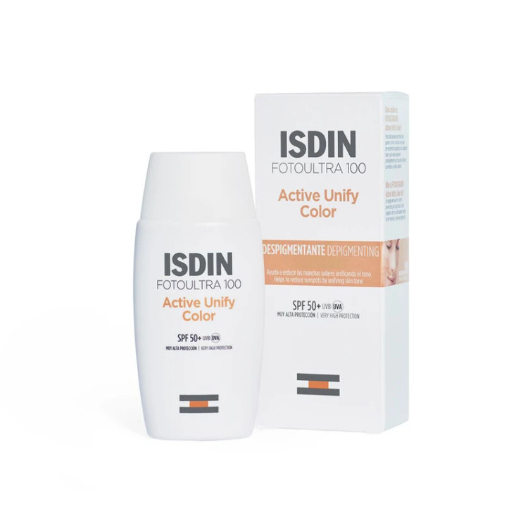 ضد آفتاب رنگی ایزدین ISDIN Active Unify SPF50 | ضد لک، روشنکننده و یکنواختکننده رنگ پوست | گلاموناشاپ