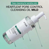 روغن شوینده آنوا ANUA Heartleaf Pore Control Cleansing Oil | کنترل منافذ، تسکیندهنده و پاککننده آرایش | مناسب پوست حساس و مستعد جوش حجم 200 میل | گلاموناشاپ
