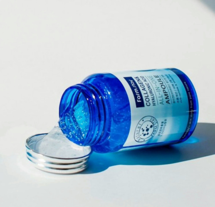 آمپول آبرسان کلاژن و هیالورونیک اسید فارم استی ۲۵۰ میلیلیتر | Farmstay Collagen & Hyaluronic Acid All-In-One Ampoule اصل از گلاموناشاپ