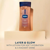 ژل روغن براقکننده بدن وازلین مدل Golden Hour Glow Vanilla Cocoa حجم ۲۰۰ میلیلیتر اصل | گلاموناشاپ